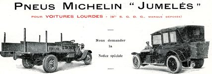 En tête pour "pneus Michelin "jumelés"