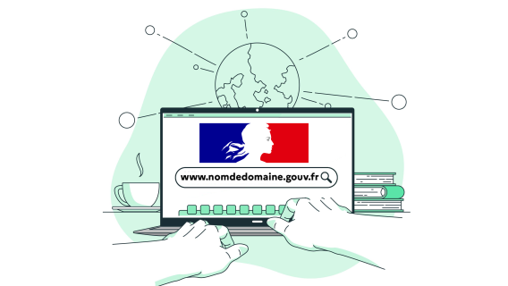 Illustration de recherche de nom de domaine de l'Etat