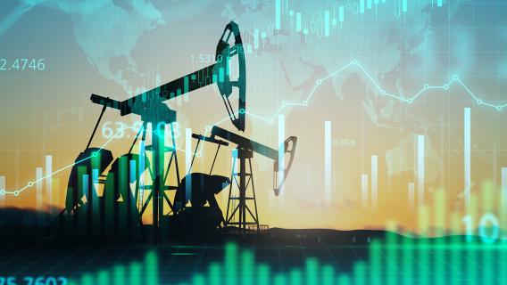 Puits de pétrole et concept de hausse des prix