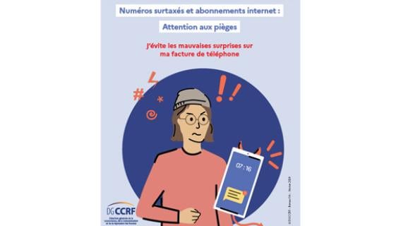 Affiche DGCCRF : attention aux pièges, j'évite les mauvaises surprises sur ma facture de téléphone