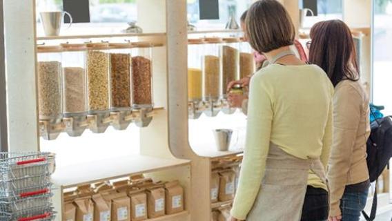 Une vente en boutique de produit en vrac