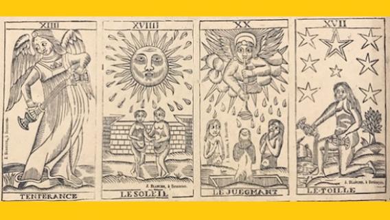 Planche d'impression de cartes de tarot