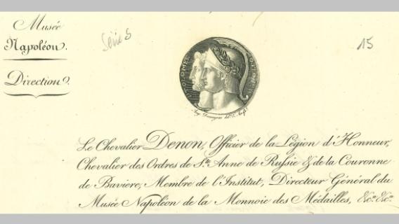 Courrier de Dominique Vivant Denon (28 juin 1810)