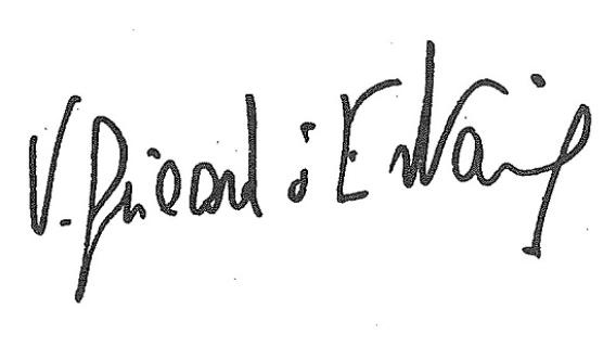 Signature de Valéry Giscard d'Estaing