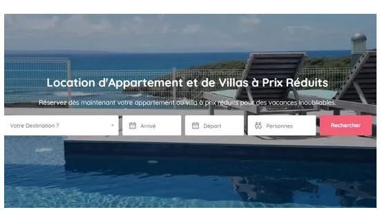 Capture d'écran du site rivierabudget.com