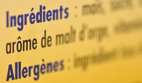 Illustration des composants alimentaires