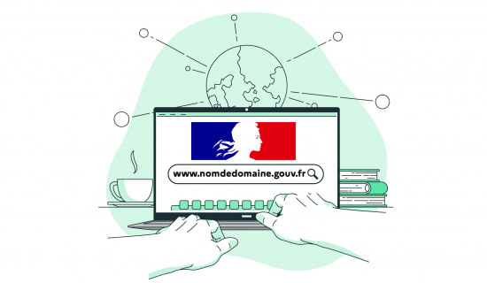 Illustration de recherche de nom de domaine de l'Etat