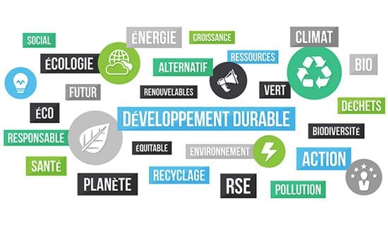 Image illutrant des mots cles sur le RSE