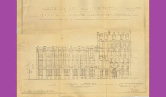 Croquis de la façade du laboratoire des douanes (1911)