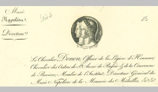 Courrier de Dominique Vivant Denon (28 juin 1810)
